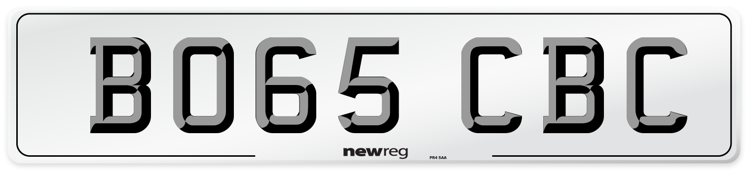 BO65 CBC Number Plate from New Reg